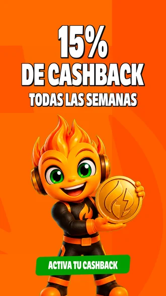 15% de cashback todas las semanas